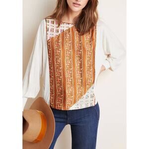 Tiny Anthropologie Size Medium Sammi Sequined Top Boho Chic Whimsical Hippie